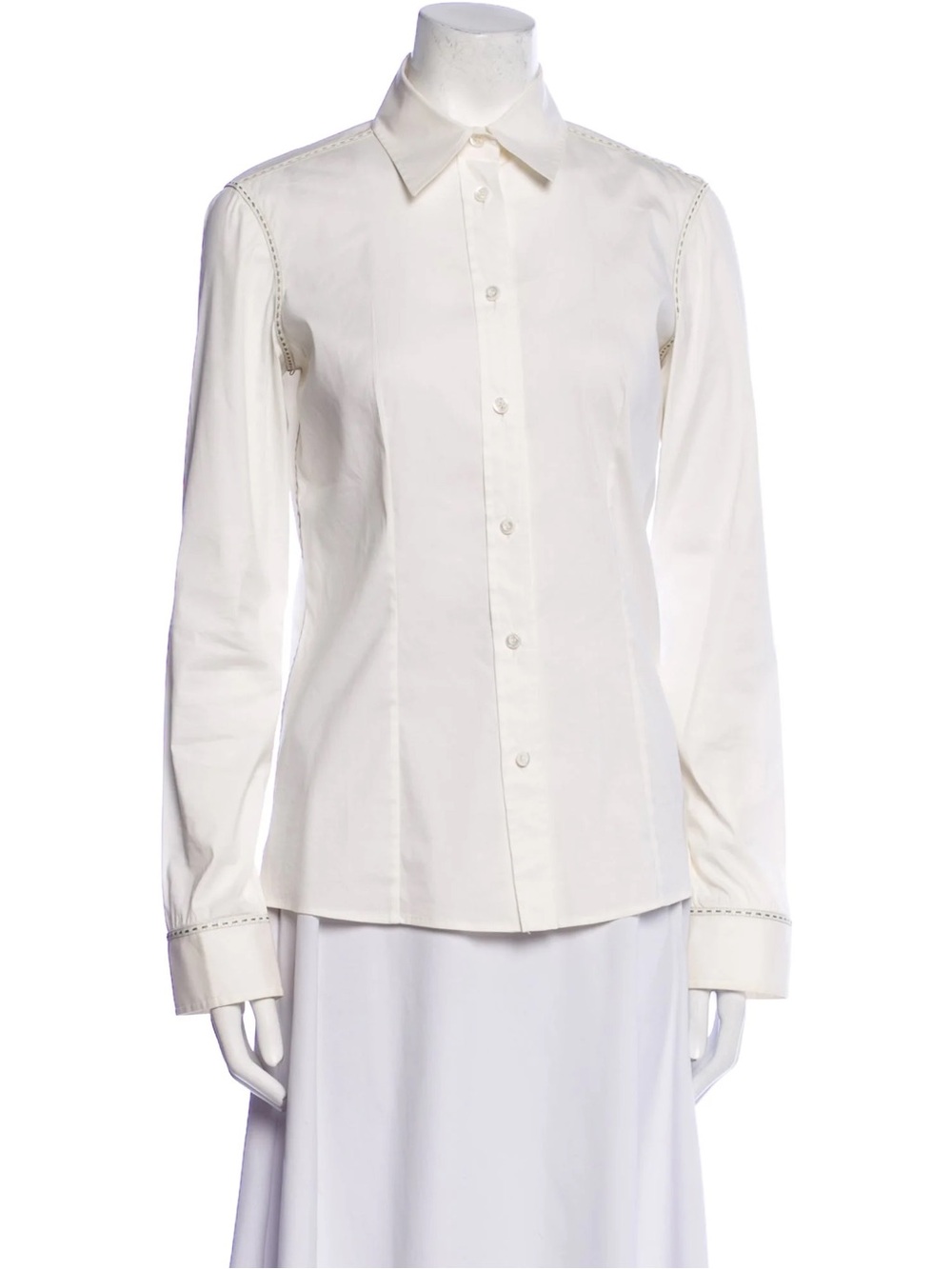 Fendi Women's White Button-Down Shirt